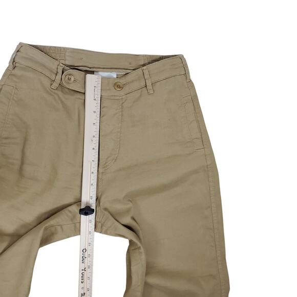 Wrap London Womens Linen Cotton Blend Wide Leg Trousers Pants Size 6 Sand 29" In - Picture 14 of 15